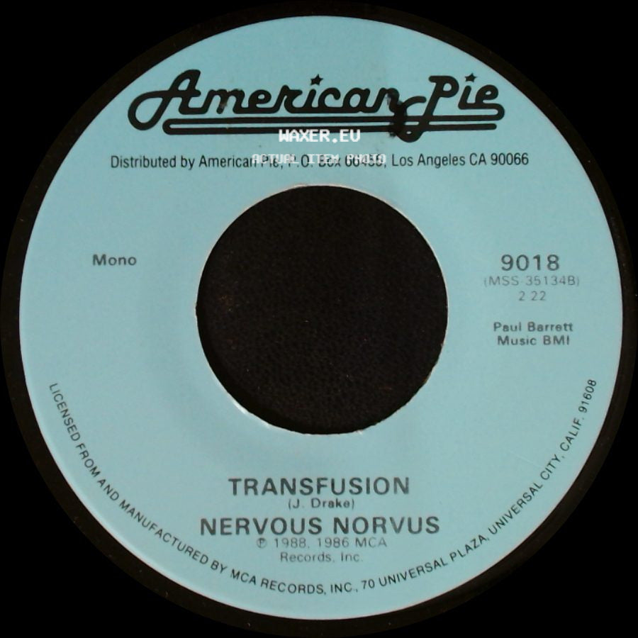 Nervous Norvus / Buddy Holly - Transfusion / True Love Ways side A