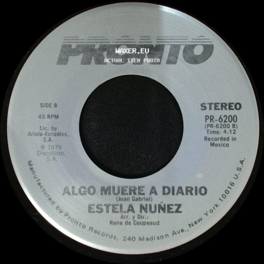 Estela Nuñez - Por Amores Como Tu / Algo Muere A Diario side B