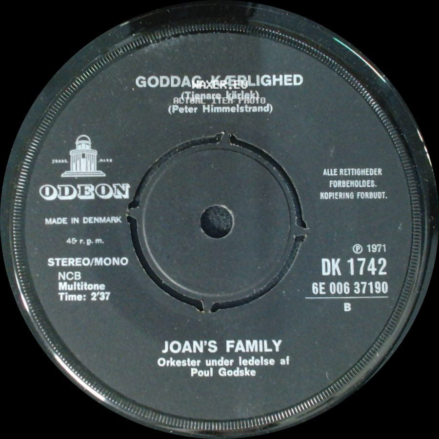 Joan's Family - Hej, Drøm (She'd Rather Be With Me) / Goddag Kærlighed side B