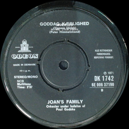 Joan's Family - Hej, Drøm (She'd Rather Be With Me) / Goddag Kærlighed side B