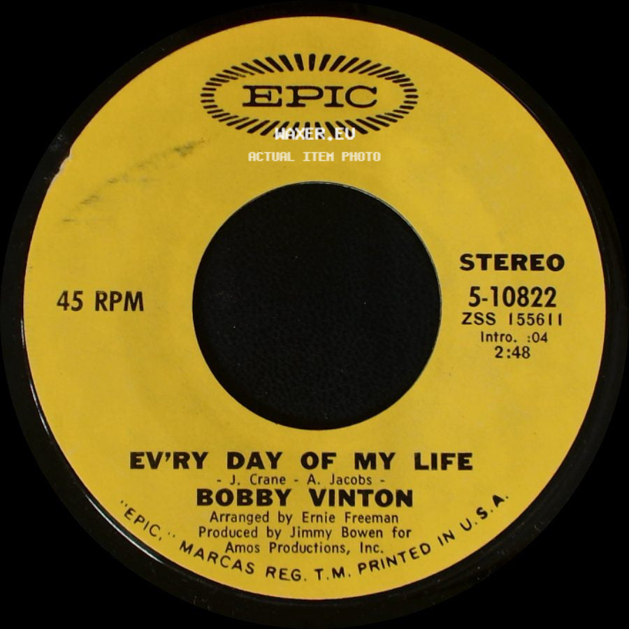 Bobby Vinton - Ev'ry Day Of My Life / You Can Do It To Me Anytime side A