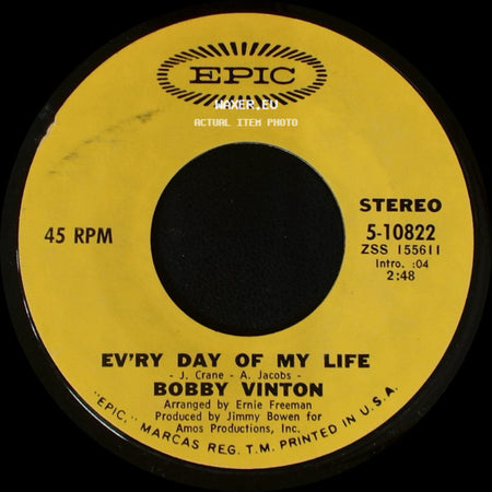 Bobby Vinton - Ev'ry Day Of My Life / You Can Do It To Me Anytime side A