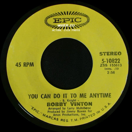 Bobby Vinton - Ev'ry Day Of My Life / You Can Do It To Me Anytime side B