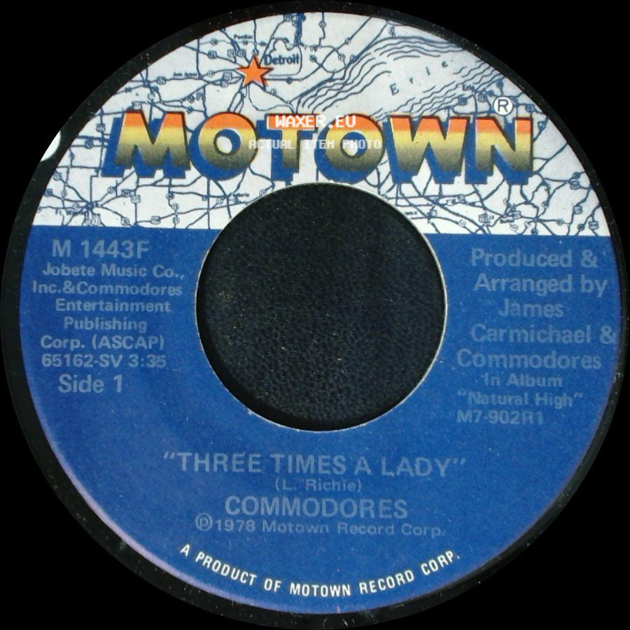 Commodores - Three Times A Lady / Look What You've Done To Me side A