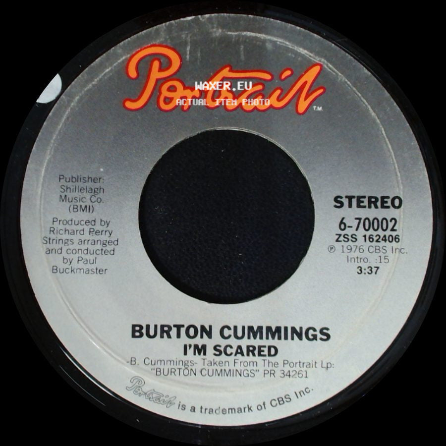 Burton Cummings - I'm Scared / Sugartime Flashback Joys side A