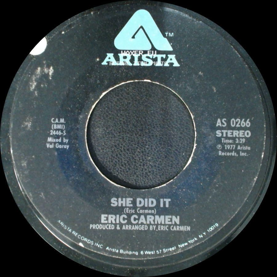 Eric Carmen - She Did It / Someday side A
