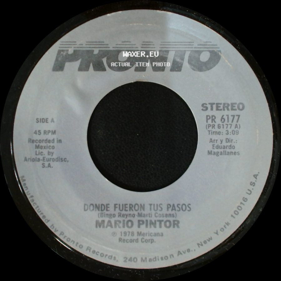 Mario Pintor - Demasiado Amor / Donde Fueron Tus Pasos side B