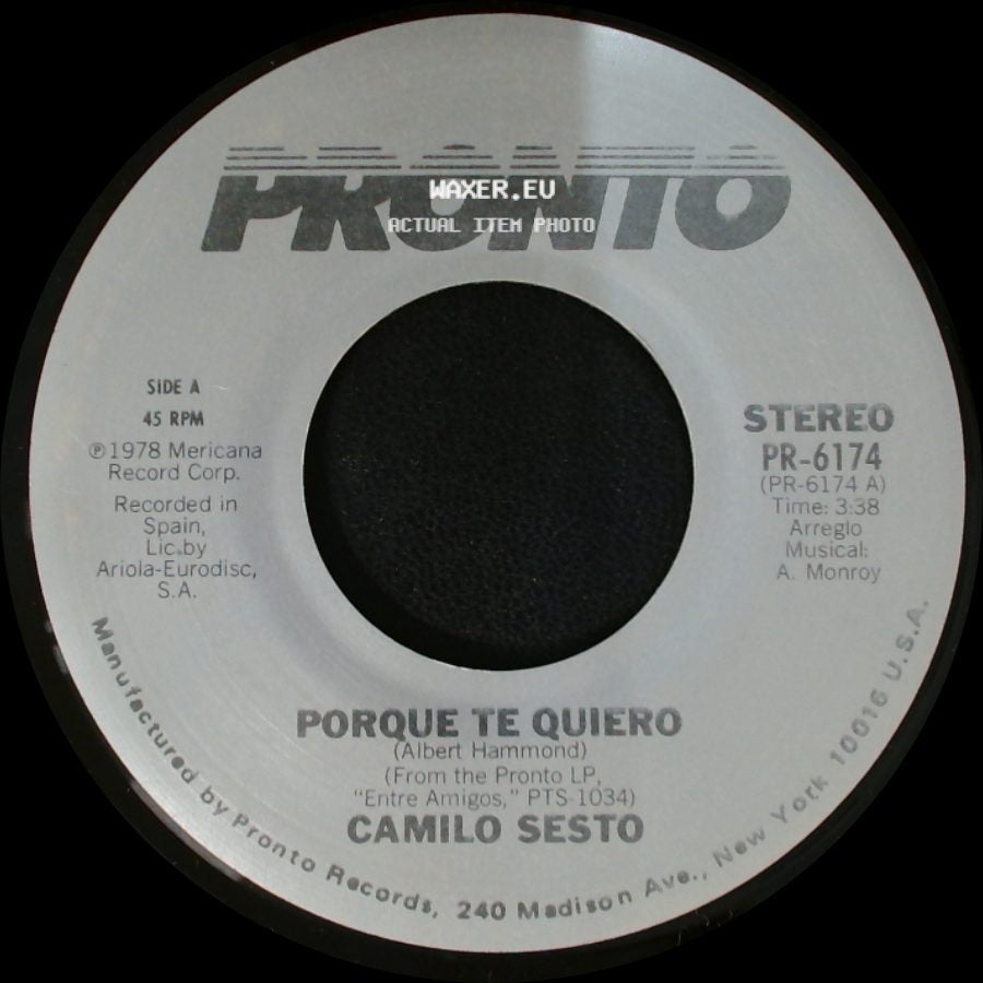 Camilo Sesto - Porque Te Quiero / Mienteme side A