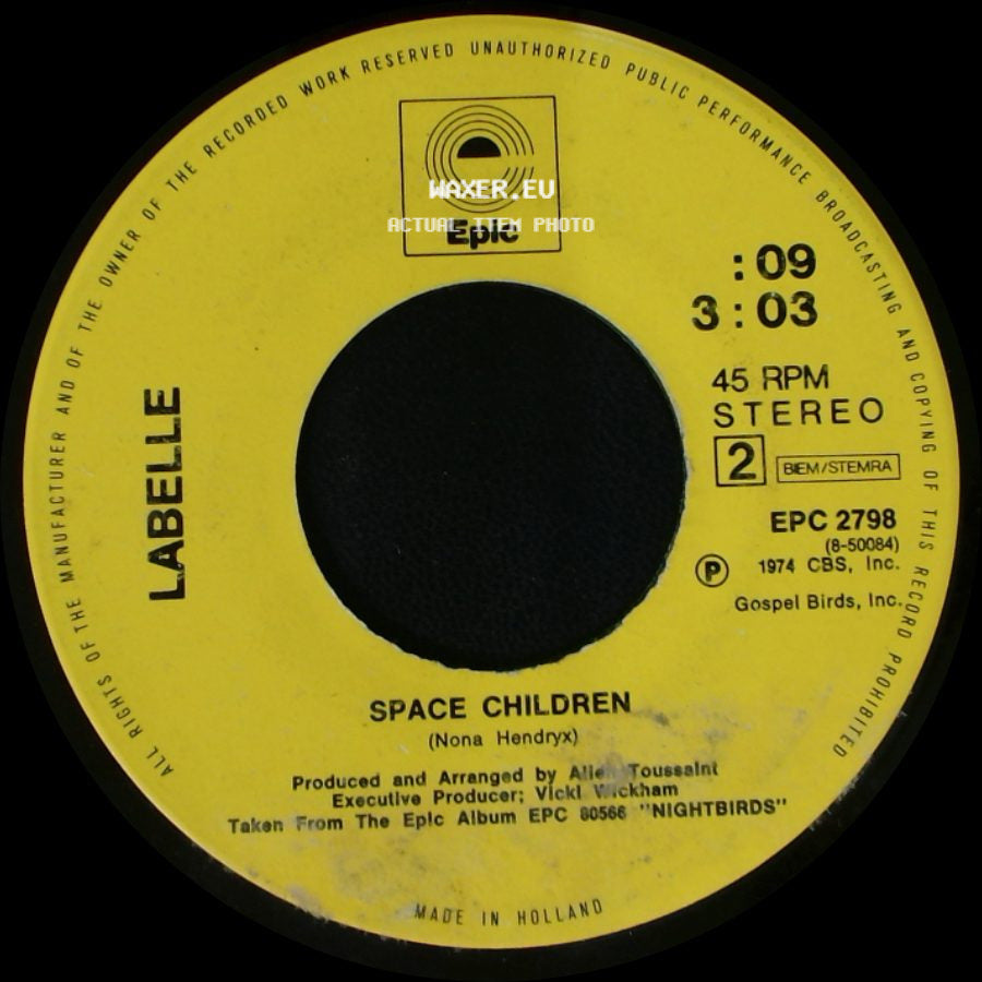 Labelle - Voulez Vous Coucher Avec Moi Ce Soir? / Lady Marmalade / Space Children side B