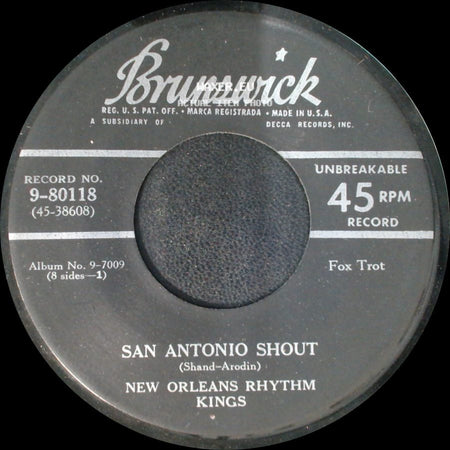 New Orleans Rhythm Kings - San Antonio Shout / Tin Roof Blues side A