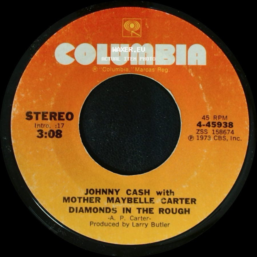 Johnny Cash With Mother Maybelle Carter - Diamonds In The Rough / Pick The Wildwood Flower side A