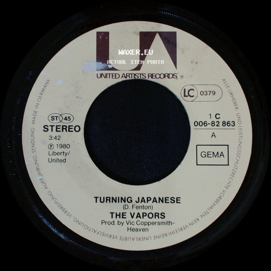 The Vapors - Turning Japanese / Here Comes The Judge (Live) side A