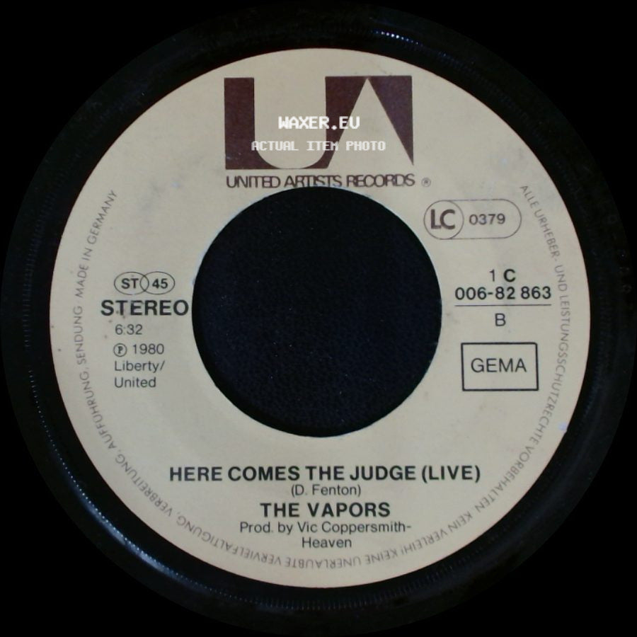The Vapors - Turning Japanese / Here Comes The Judge (Live) side B