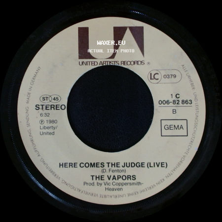 The Vapors - Turning Japanese / Here Comes The Judge (Live) side B