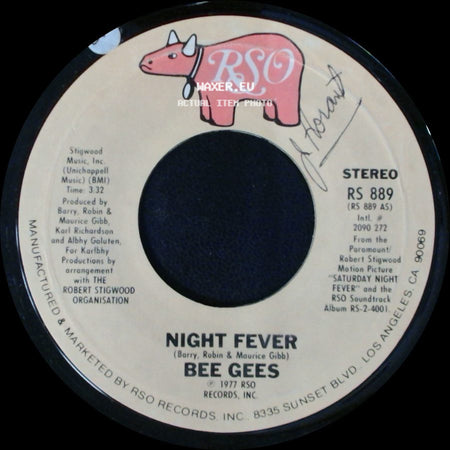Bee Gees - Down The Road / Night Fever side B