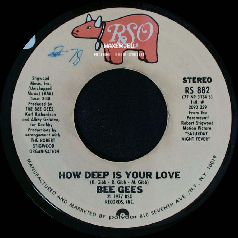 Bee Gees - Can't Keep A Good Man Down / How Deep Is Your Love side B