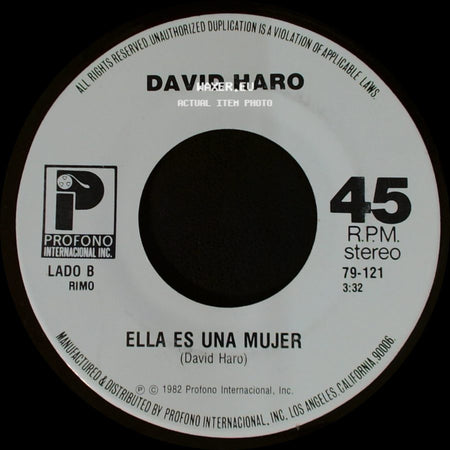 David Haro - Le Llamaban Loca / Ella Es Una Mujer side B
