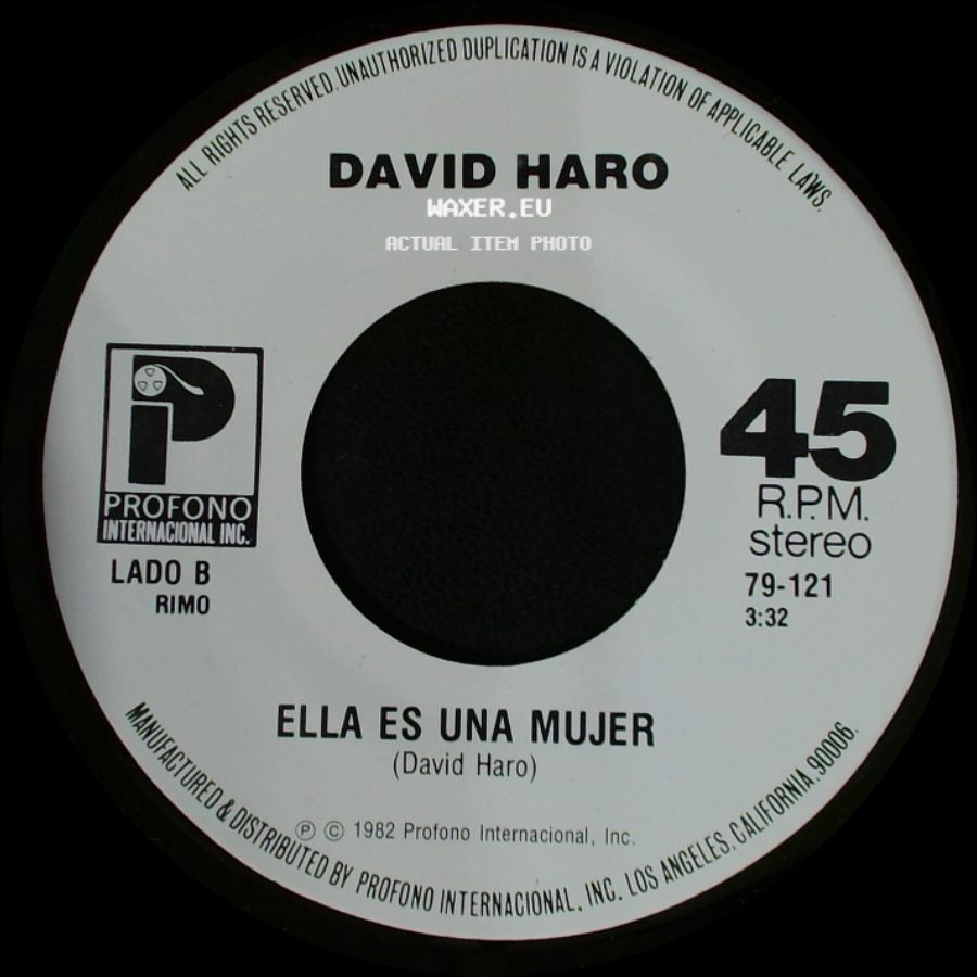 David Haro - Le Llamaban Loca / Ella Es Una Mujer side B