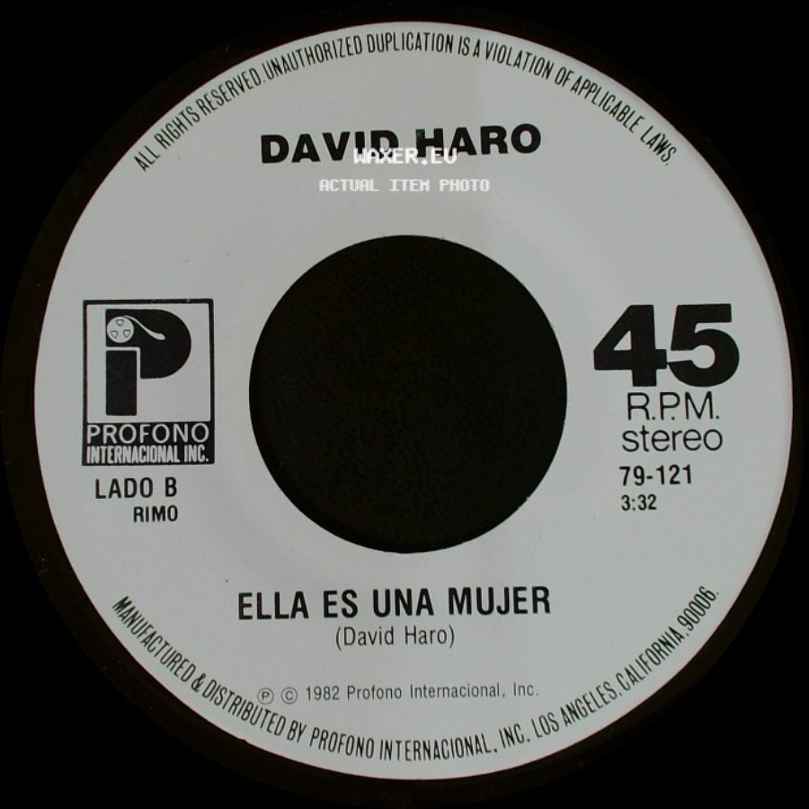 David Haro - Le Llamaban Loca / Ella Es Una Mujer side B