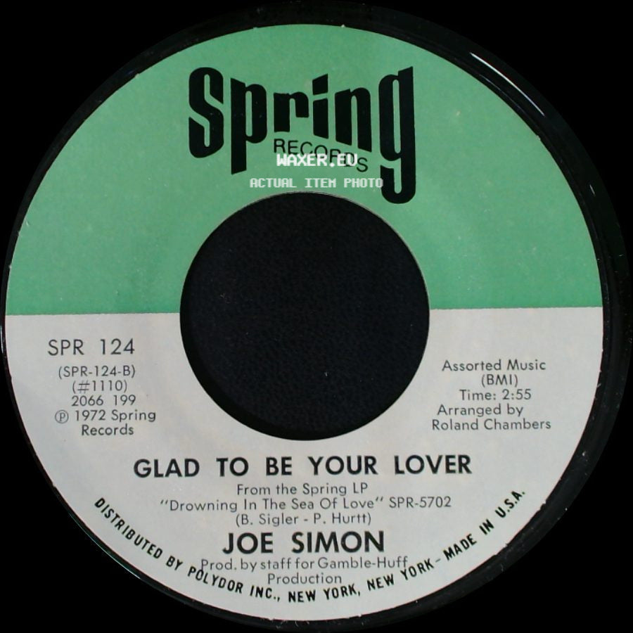 Joe Simon - Pool Of Bad Luck / Glad To Be Your Lover side B