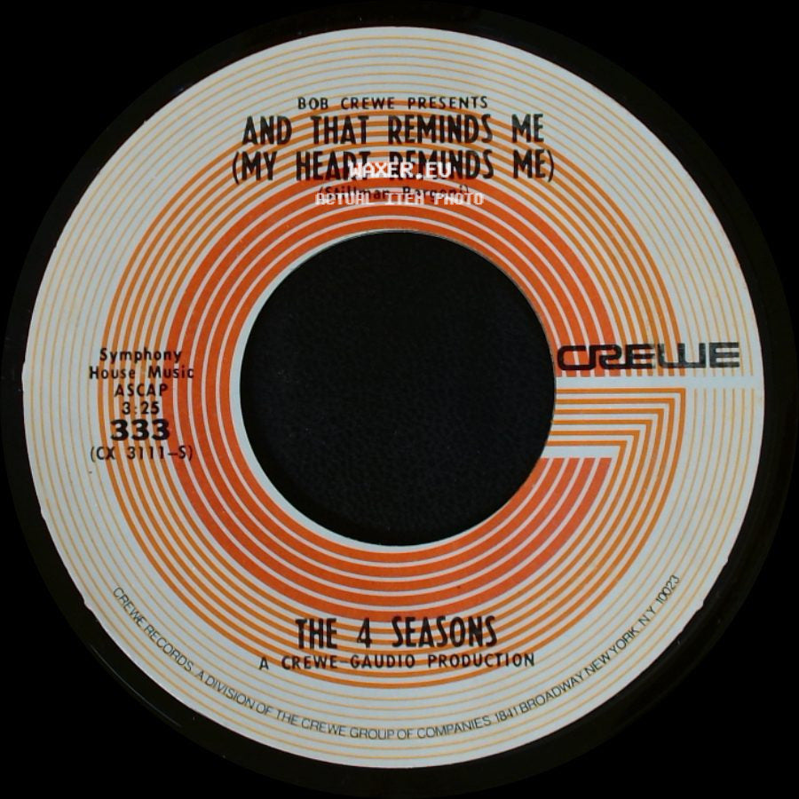 The 4 Seasons - The Singles Game / And That Reminds Me (My Heart Reminds Me) side B