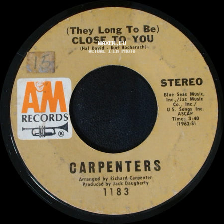 Carpenters - (They Long To Be) Close To You / I Kept On Loving You side A