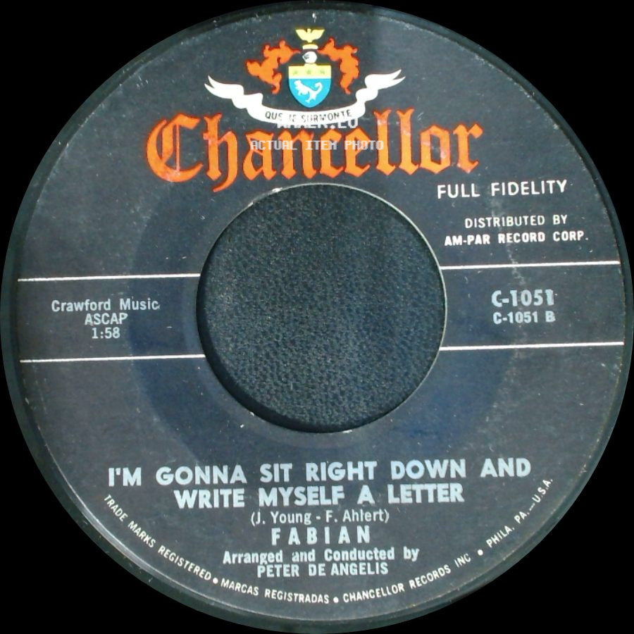 Fabian - I'm Gonna Sit Right Down And Write Myself A Letter / Strollin' In The Springtime side A