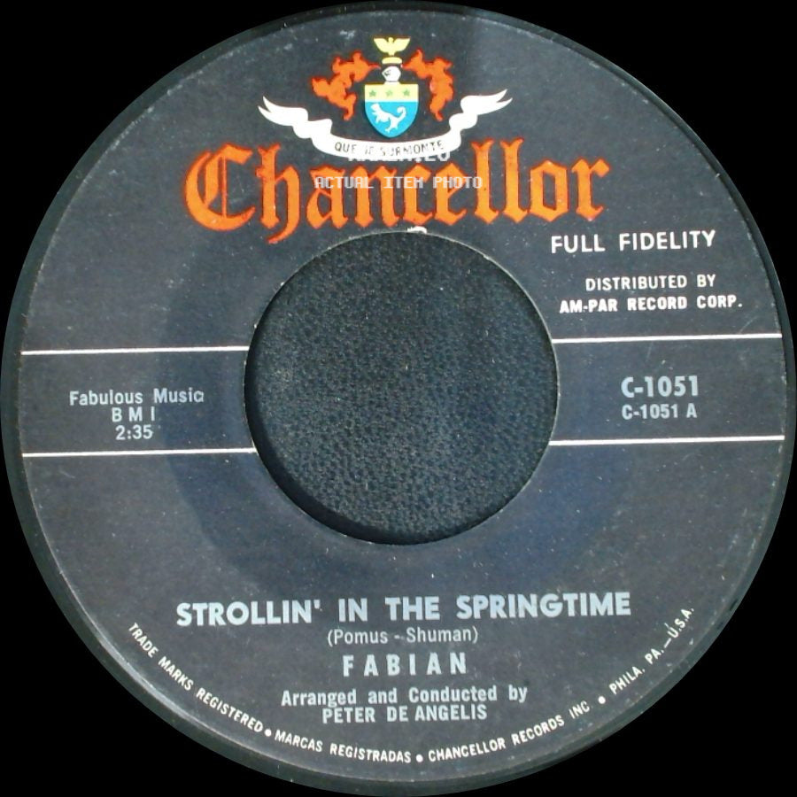 Fabian - I'm Gonna Sit Right Down And Write Myself A Letter / Strollin' In The Springtime side B