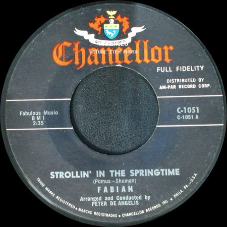 Fabian - I'm Gonna Sit Right Down And Write Myself A Letter / Strollin' In The Springtime side B