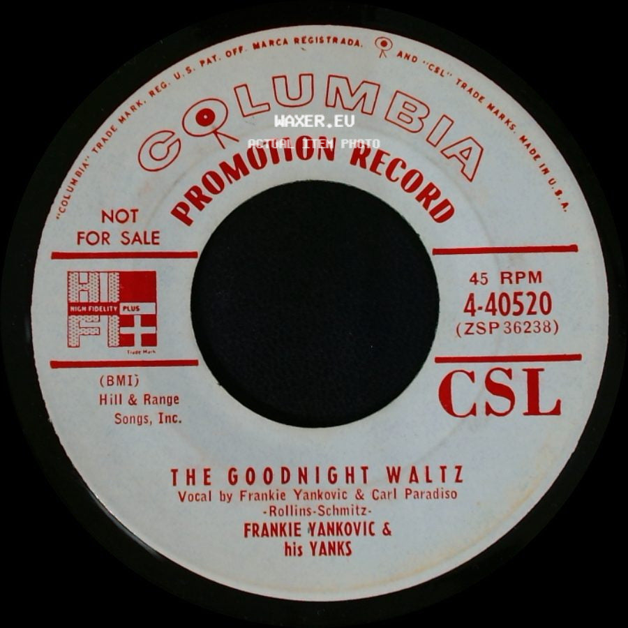 Frankie Yankovic & His Yanks - The Goodnight Waltz / Dance, Dance, Dance side A