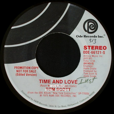 Tom Scott - Time And Love / Time And Love side A