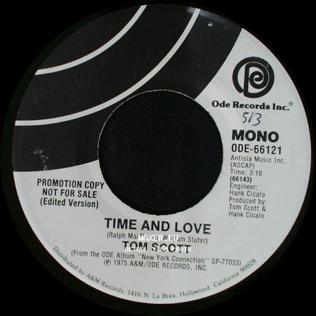 Tom Scott - Time And Love / Time And Love side B