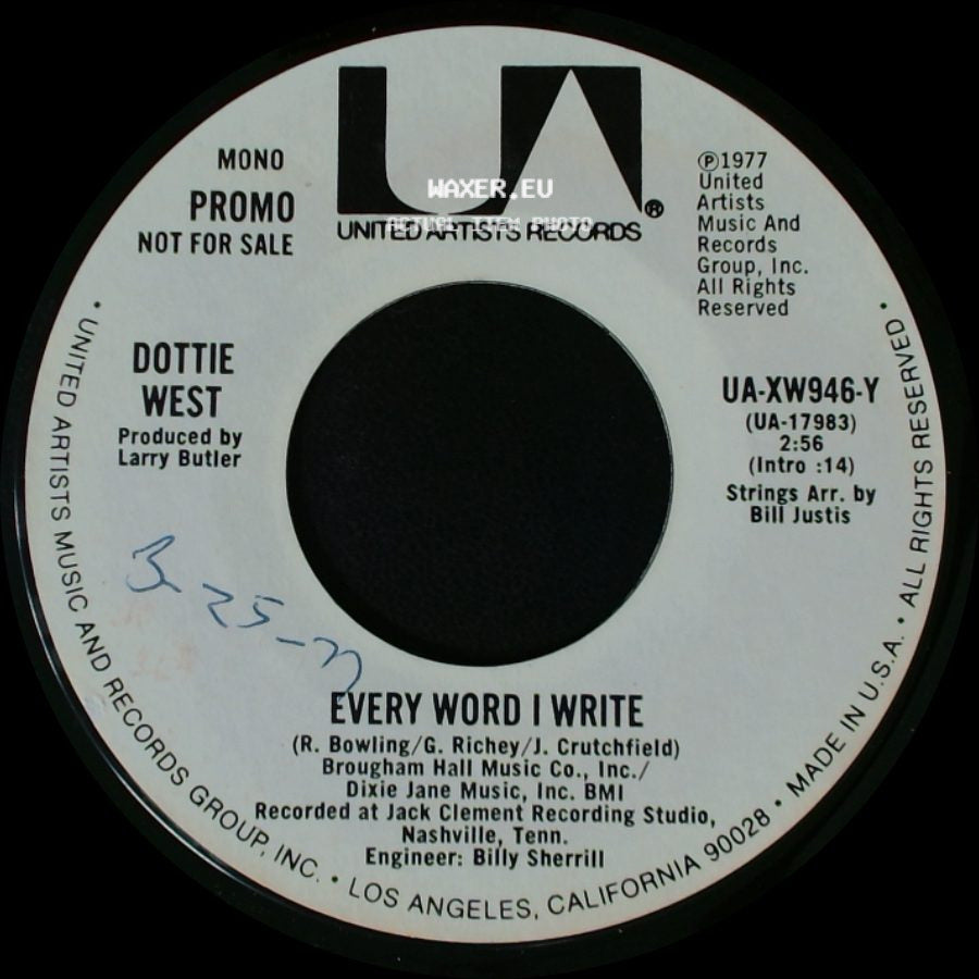 Dottie West - Every Word I Write / Every Word I Write side A