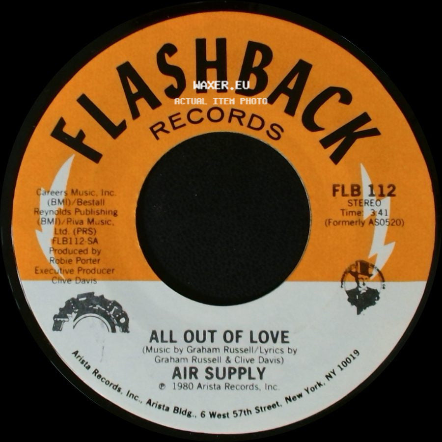 Air Supply - All Out Of Love / Old Habits Die Hard side A