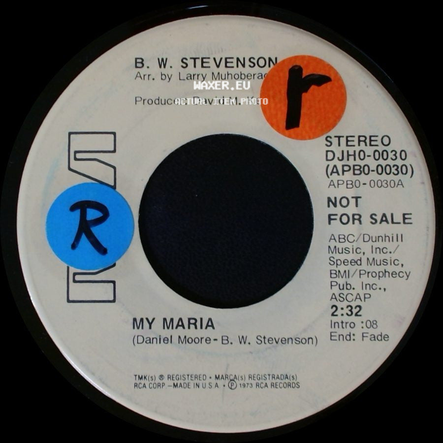 B. W. Stevenson - My Maria / My Maria side B