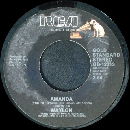 Waylon - I Ain't Living Long Like This / Amanda side B