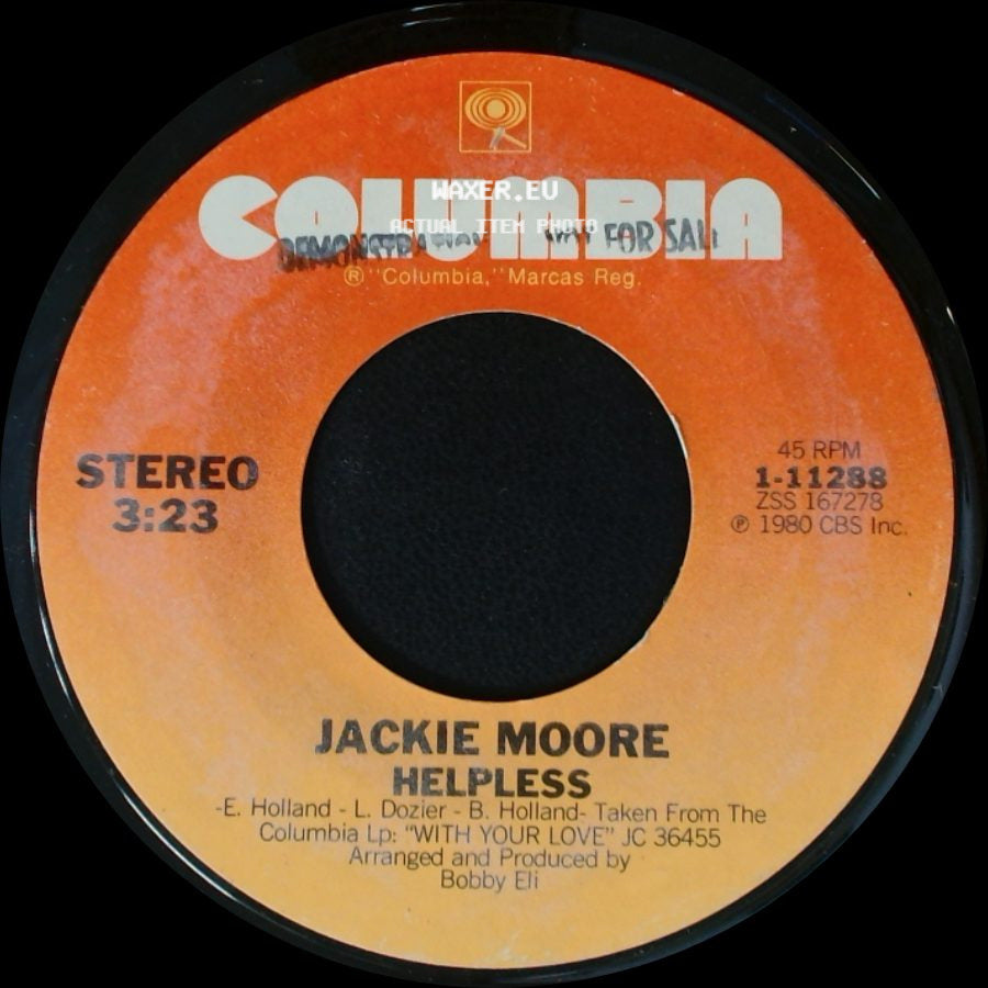 Jackie Moore - Helpless / With Your Love side A
