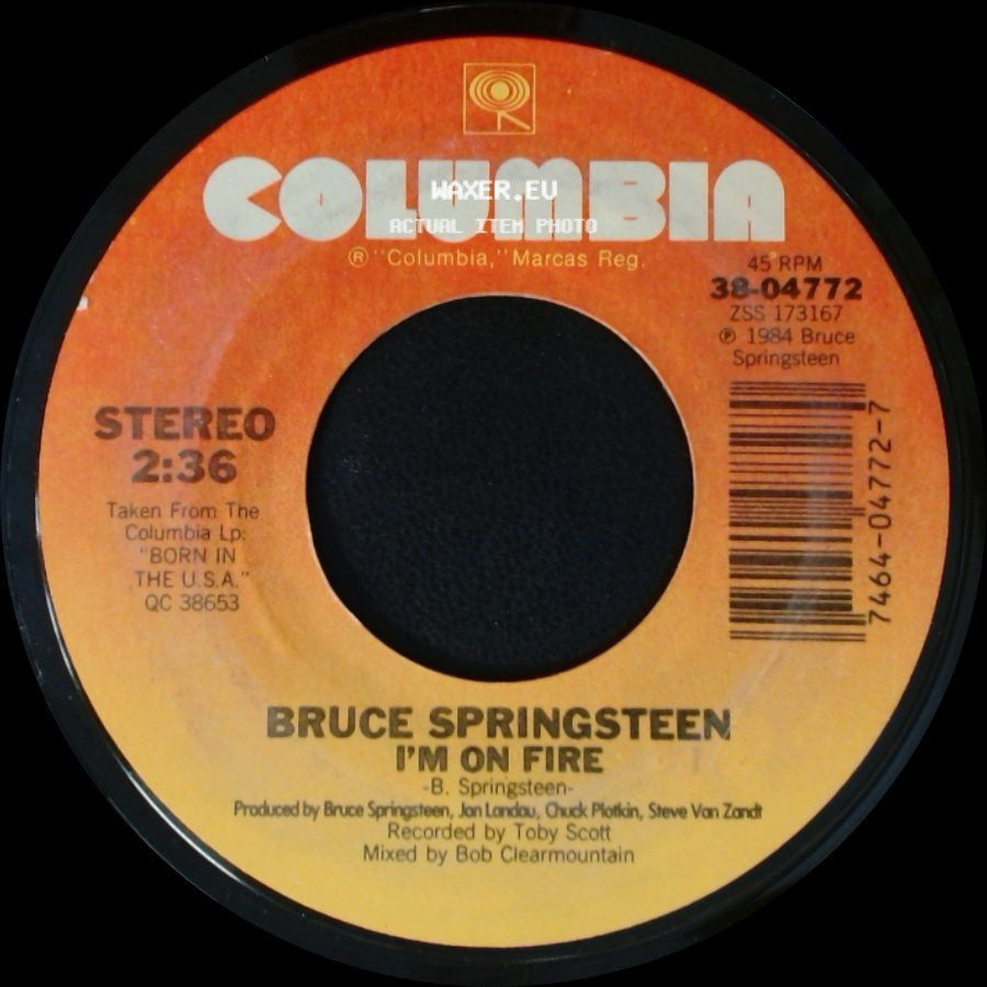 Bruce Springsteen - I'm On Fire / Johnny Bye Bye side A