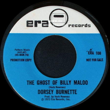 Dorsey Burnette - Tall Oak Tree / The Ghost Of Billy Maloo side B