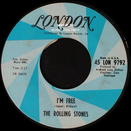 The Rolling Stones - I'm Free / Get Off Of My Cloud side A