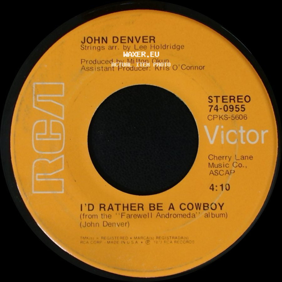 John Denver - I'd Rather Be A Cowboy / Sunshine On My Shoulders side A