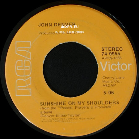 John Denver - I'd Rather Be A Cowboy / Sunshine On My Shoulders side B