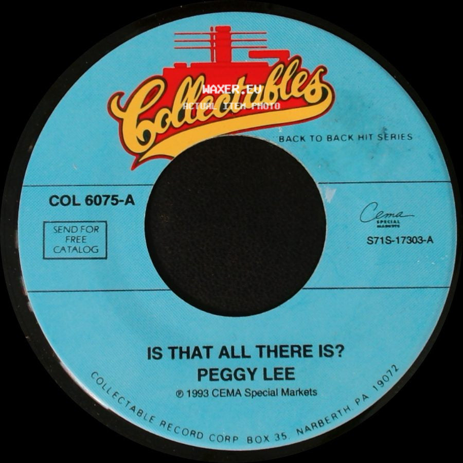 Peggy Lee - Is That All There Is? / I'm A Woman side A