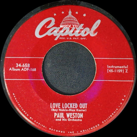 Paul Weston And His Orchestra - Love Locked Out / I'll Be Seeing You side A