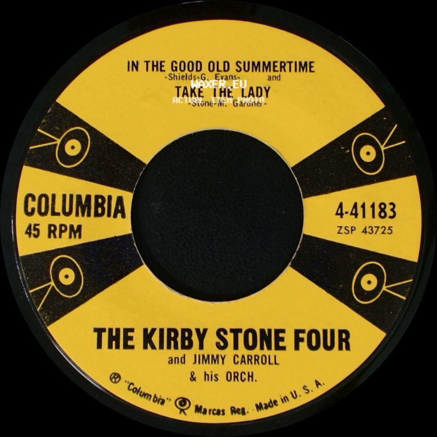 The Kirby Stone Four And Jimmy Carroll & His Orch. - Baubles, Bangles And Beads / In The Good Old Summertime / Take The Lady side B