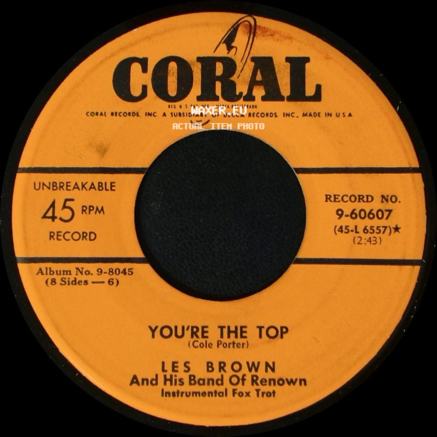 Les Brown And His Band Of Renown - You're The Top / You're A Sweetheart side A