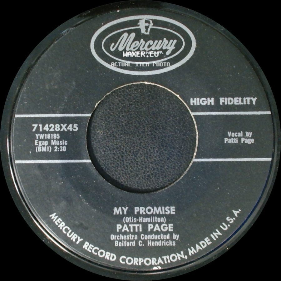 Patti Page - The Walls Have Ears / My Promise side B