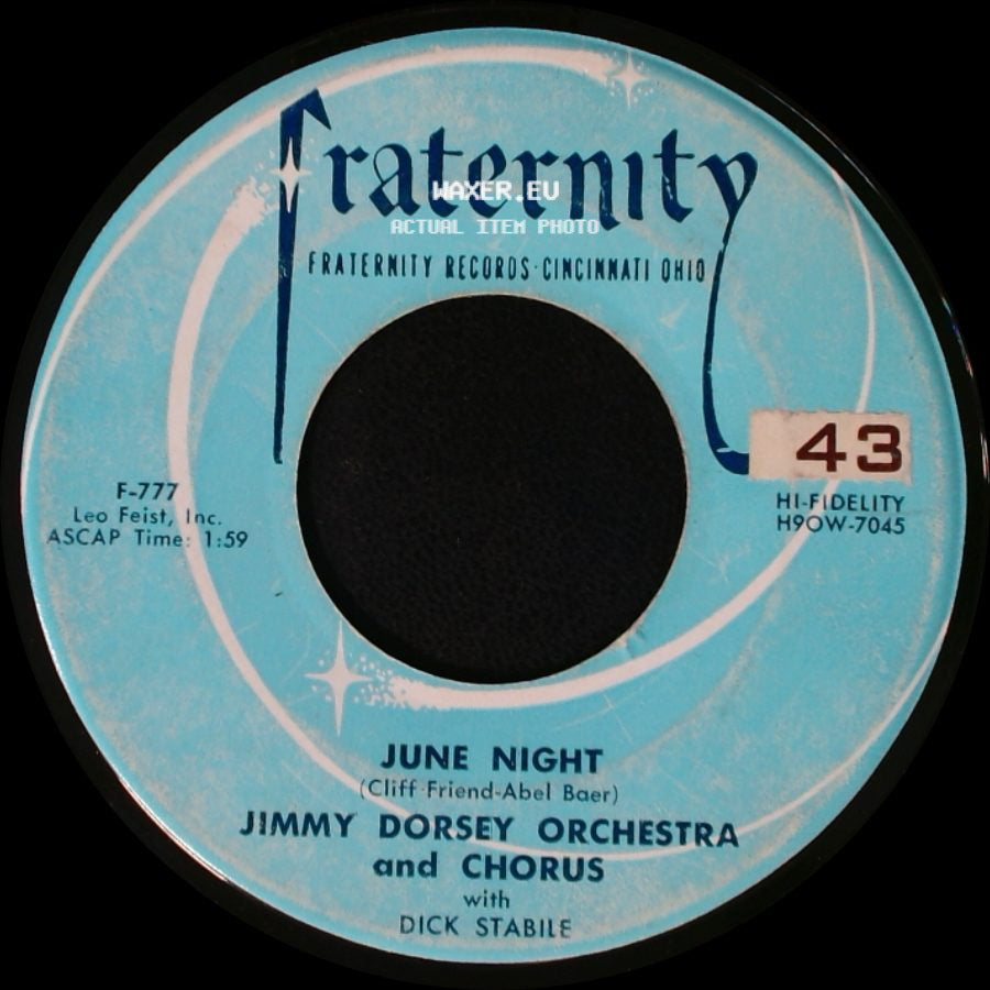 Jimmy Dorsey Orchestra And Chorus With Dick Stabile / Jimmy Dorsey Orchestra - June Night / Jay-Dee's Boogie Woogie side A