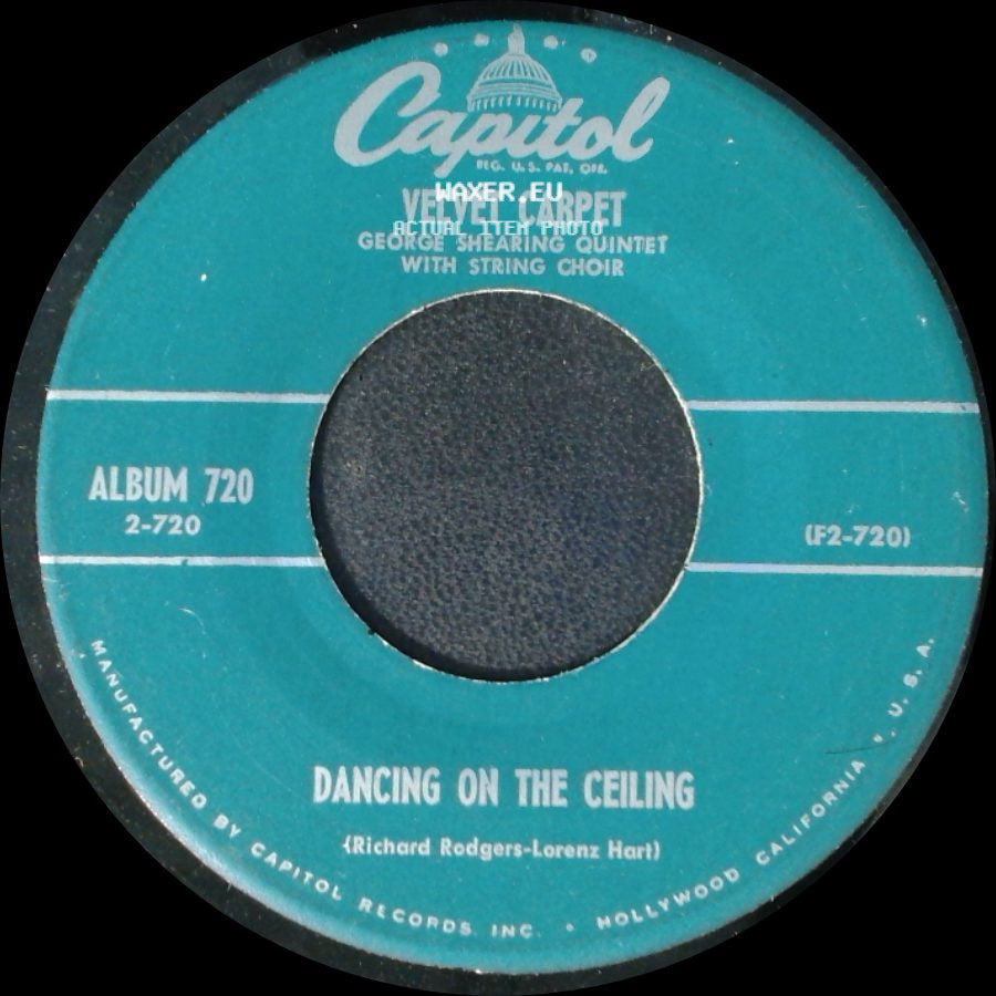 George Shearing Quintet With String Choir - Velvet Carpet / Dancing On The Ceiling side B