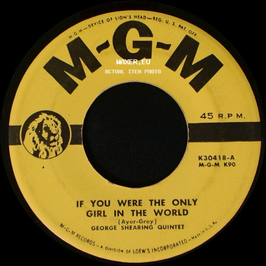 George Shearing Quintet - If You Were The Only Girl In The World / Midnight Mood side A